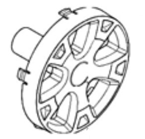 Колпак колеса минимойки Makita HW1200, HW1300 фото 1 — rotorua.com.ua