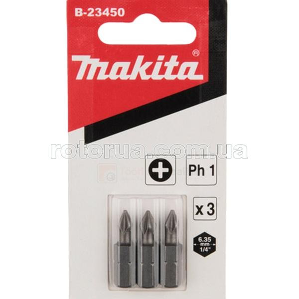 Бита PH1x25 мм Makita 3 шт &mdash; rotorua.com.ua