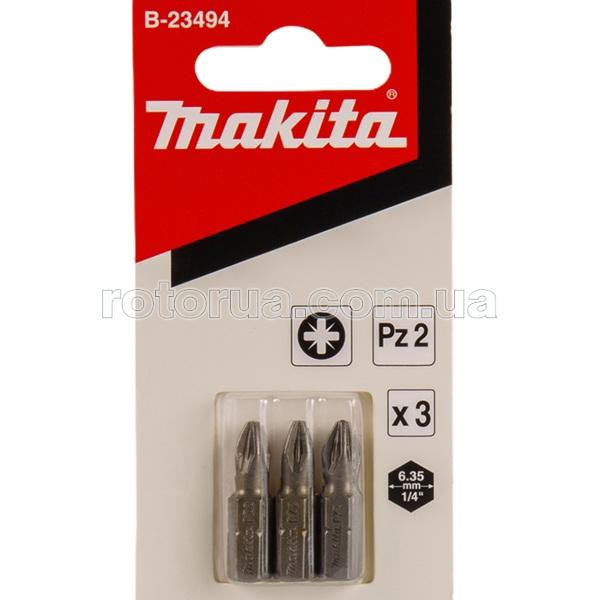 Бита PZ2x25 мм Makita 3 шт &mdash; rotorua.com.ua