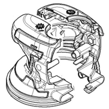 Внешний корпус редуктора шлифмашины Makita BO6050 — rotorua.com.ua