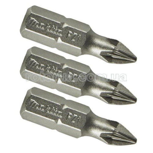 Бита PZ1x25 мм Makita 3 шт фото 1 &mdash; rotorua.com.ua