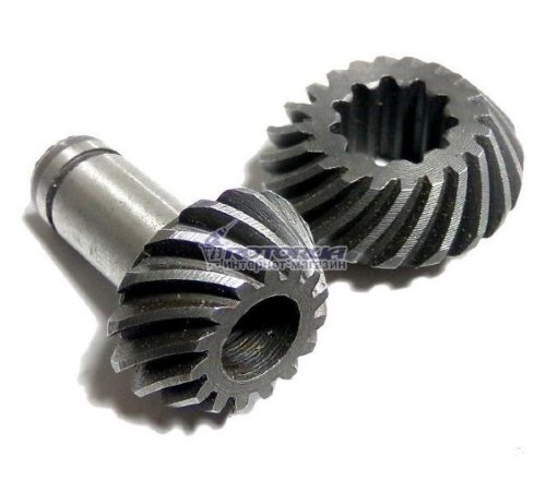 Пара шестерні редуктора тріммера 9 зубів фото 1 — rotorua.com.ua