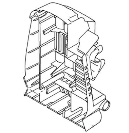 Задня частина корпусу мінімийки Makita HW102 фото 1 — rotorua.com.ua