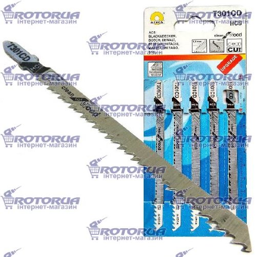Пилка для лобзика Aceca T301CD (5 шт) фото 1 &mdash; rotorua.com.ua