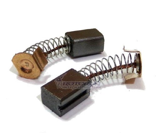 Угольные графитные щетки 8х10 1 рез внутренний фиксатор фото 1 — rotorua.com.ua