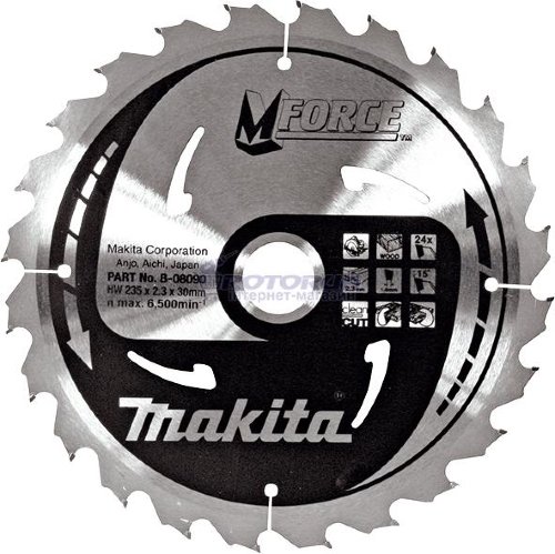 Диск пильний по дереву Makita MForce 165х20х2 z10 фото 1 &mdash; rotorua.com.ua