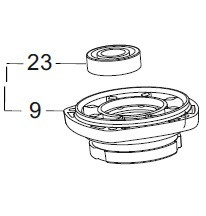Фланец корпуса редуктора болгарки Sparky M 2000, MA 2400 (с 01.02.10) в сборе фото 1 &mdash; rotorua.com.ua