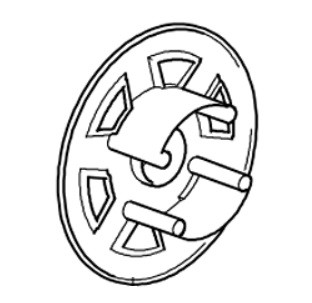 Частина котушки ліва мінімийка Makita HW111, HW112, HW121, HW132 — rotorua.com.ua