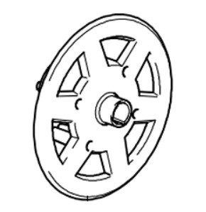 Частина котушки права мінімийки Makita HW111, HW112, HW121, HW132 — rotorua.com.ua