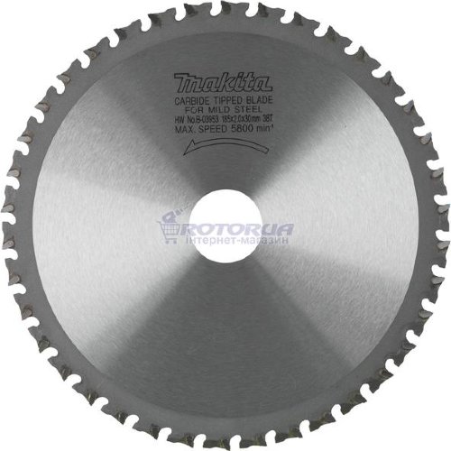 Диск пильний по металу Makita Specialized 185х30х2 z38 фото 1 — rotorua.com.ua