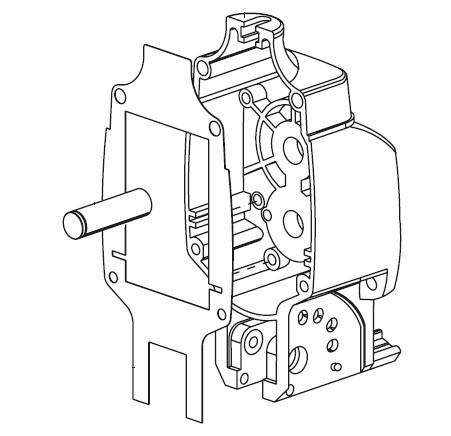 Корпус редуктора у зборі лобзика Sparky FSPE 80 HD, FSPE 81 HD, FSPE 110 HD, FSPE 111 HD &mdash; rotorua.com.ua