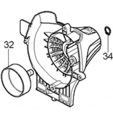 Корпус зчеплення в зборі тримера Makita EM2600U фото 1 — rotorua.com.ua