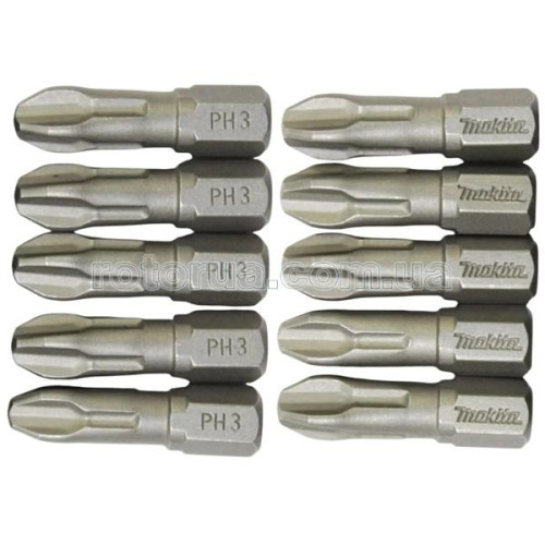 Біта PH3x25 мм Makita 10 шт фото 1 &mdash; rotorua.com.ua