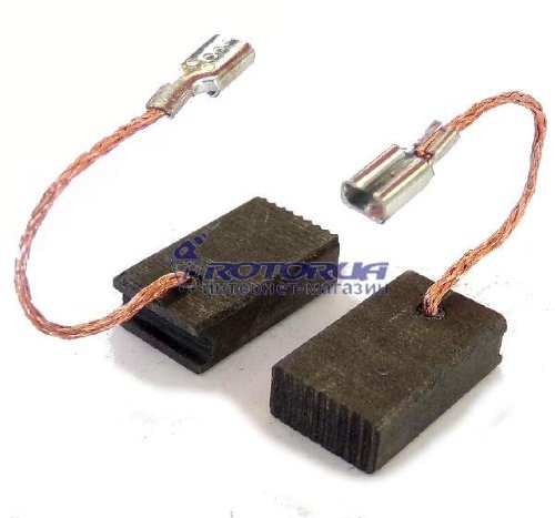 Вугільні графітні щітки 5х10 бічна клема фото 1 — rotorua.com.ua