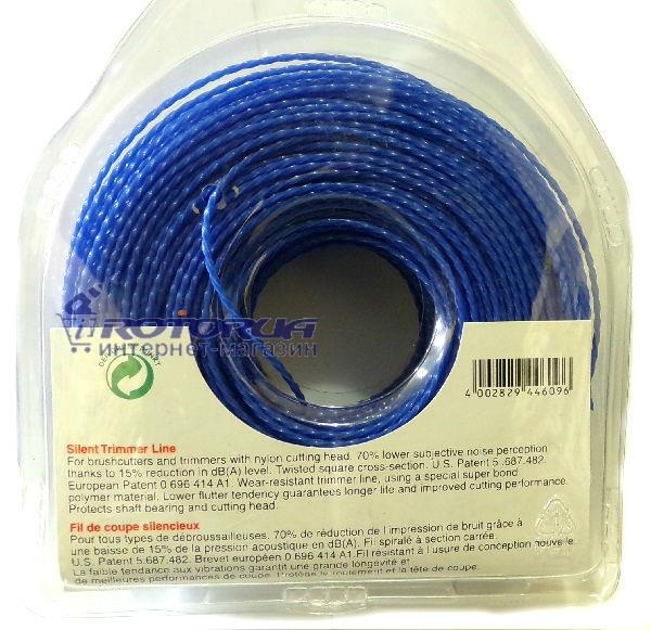 Леска струна косильная для триммера 2,4 мм 120м витой квадрат Dolmar  — rotorua.com.ua
