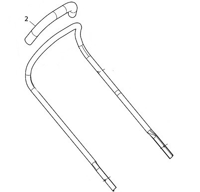 Верхняя рукоятка в сборе газонокосилки Makita ELM3720 фото 1 — rotorua.com.ua