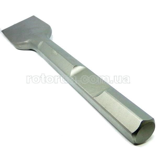 Зубило лопатообразное шестигранник 28,6 мм 80х400 мм отбойного молотка Makita — rotorua.com.ua