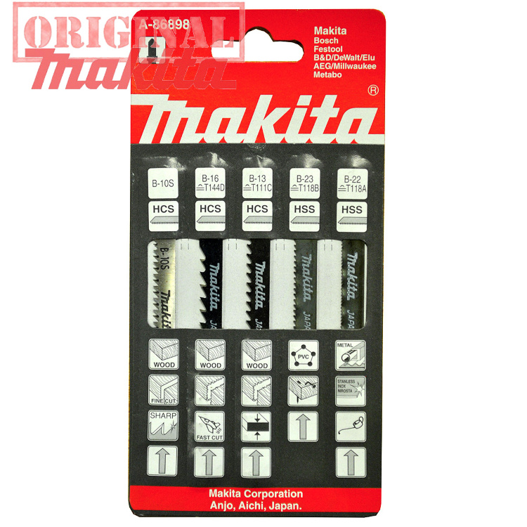 Набор пилок для лобзика Makita A-86898 — rotorua.com.ua