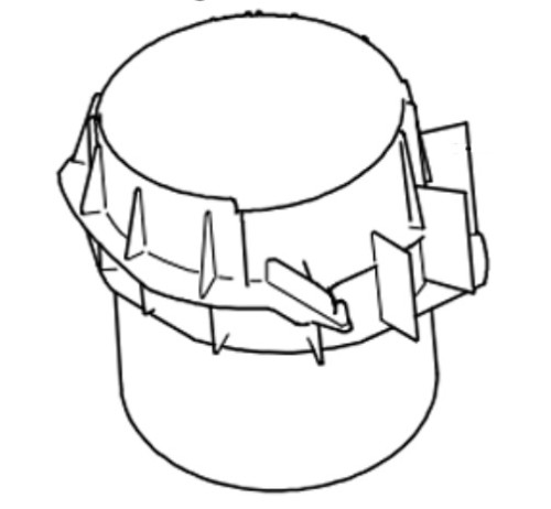 Кожух двигуна мінімийки Makita HW112 фото 1 — rotorua.com.ua