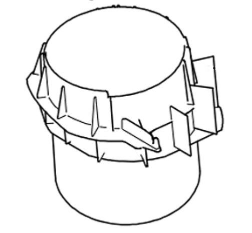 Кожух двигуна мінімийки Makita HW112 — rotorua.com.ua