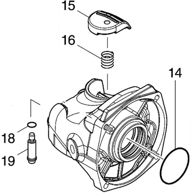 Корпус редуктора болгарки Makita GA4550R, GA5050R, GA5051R у зборі — rotorua.com.ua