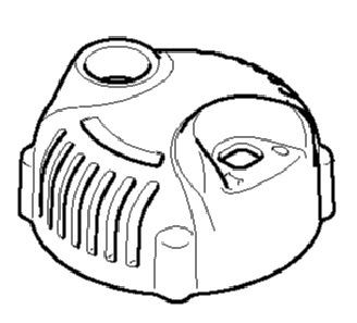 Кришка корпусу двигуна фрезера Makita 3709, 3710 фото 1 — rotorua.com.ua