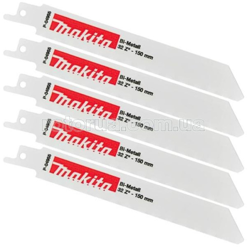 Полотно Makita Bi-Metal 150 мм для сабельной пилы по стали, нержавейке, алюминию 5 шт фото 1 — rotorua.com.ua