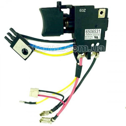 Кнопка TG553FSB-4B акумуляторного шуруповерта Makita BDF451, BDF454, BHP454 фото 1 — rotorua.com.ua