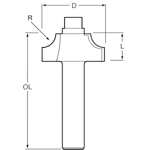 Фреза для заокруглення кутів Makita Т. C. T. 8 мм 20х8х40 мм — rotorua.com.ua