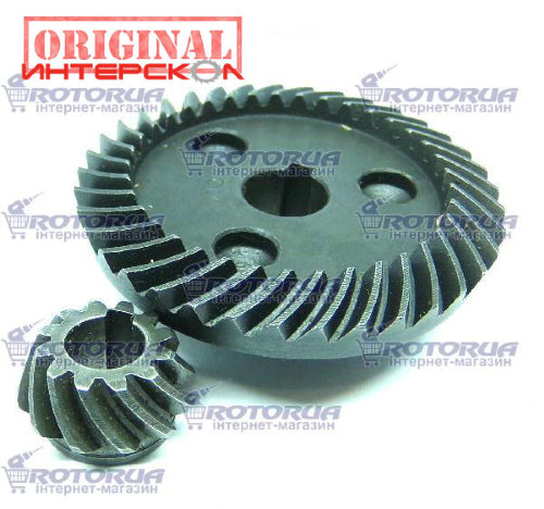 Шестерні конічна пара болгарки Интерскол УШМ-115/900, УШМ-125/900 фото 1 &mdash; rotorua.com.ua