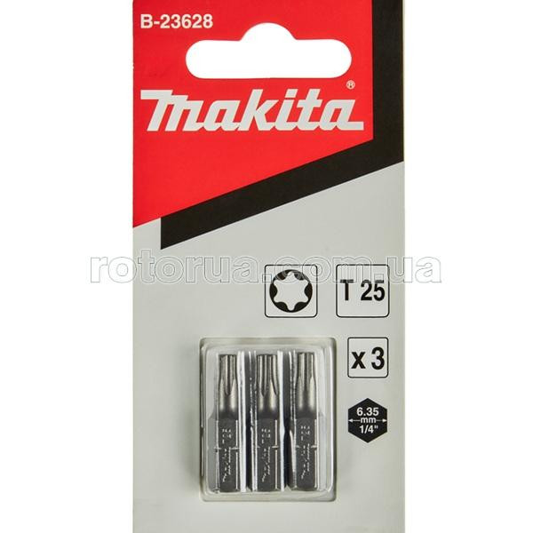 Бита T25x25 мм Makita 3 шт &mdash; rotorua.com.ua