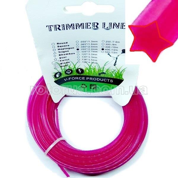 Лісочка струна косильна для тримера 2,4 мм 12 м 5 променів — rotorua.com.ua