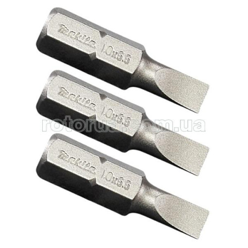 Бита SL1,0x5,5х25 мм Makita 3 шт фото 1 &mdash; rotorua.com.ua