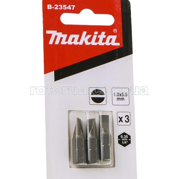 Бита SL1,0x5,5х25 мм Makita 3 шт &mdash; rotorua.com.ua
