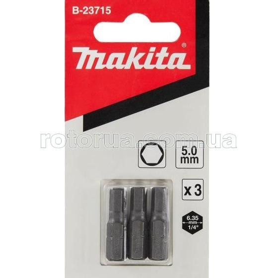 Бита H5,0x25 мм Makita 3 шт &mdash; rotorua.com.ua