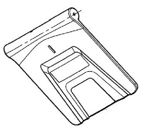 Задняя крышка газонокосилки Makita ELM3720 фото 1 &mdash; rotorua.com.ua