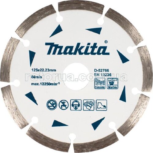 Алмазний диск по бетону Makita 125x1,8x7x22,23 D-52766 фото 1 — rotorua.com.ua