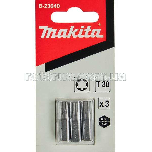 Бита T30x25 мм Makita 3 шт &mdash; rotorua.com.ua