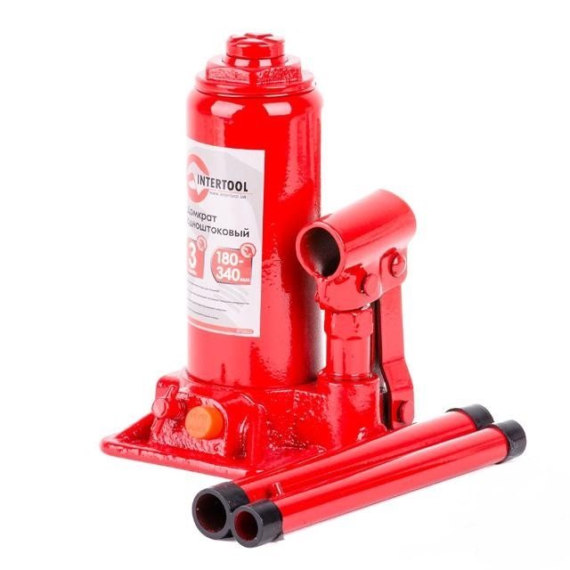 Домкрат подкатной intertool