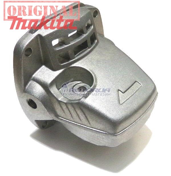 Корпус редуктора болгарки Makita 9555NB, 9557HN, 9558HN, BGA452 Оригинальная запчасть Makita. Для моделей: Makita 9554HN; 9554NB; 9555HN; 9555NB; 9557HN; 9557NB; 9558HN; 9558NB; 9558PB, BGA450, BGA452, DGA452. Параметры: Диаметр посадки переднего подшипника якоря - 26 мм/ По центрам отверстий крепления к пластиковому корпусу мотора - 78 мм/ Диаметр посадки под нижний игольчатый подшипник (втулку) вала - 15 мм/ По центрам отверстий крепления крышки вала - 55 мм/ Диаметр отверстия под кнопку блокировки вала - 5 мм.