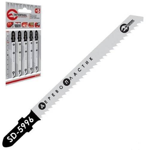 Пилка для лобзика Intertool SD-5996 (5шт) фото 1 — rotorua.com.ua