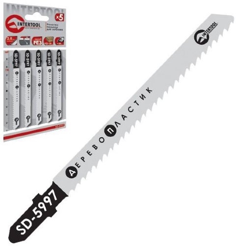 Пилка для лобзика Intertool SD-5997 (5 шт) фото 1 — rotorua.com.ua