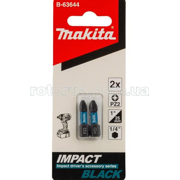 Ударная бита PZ2х25 Impact Black Makita 2 шт &mdash; rotorua.com.ua