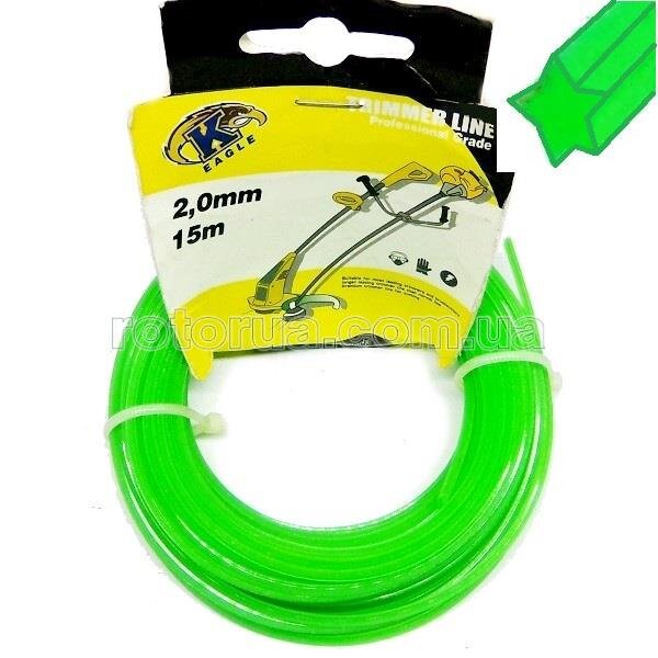 Лісочка струна косильна для тримера 2,0 мм 15 м 5 променів — rotorua.com.ua