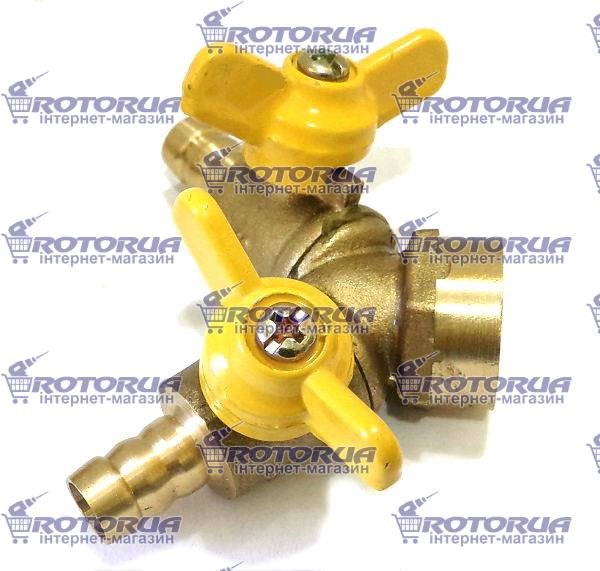 Кран шланг 10 мм - 3/4&quot; внутренняя двойной — rotorua.com.ua