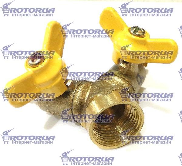 Кран шланг 10 мм - 3/4&quot; внутренняя двойной — rotorua.com.ua