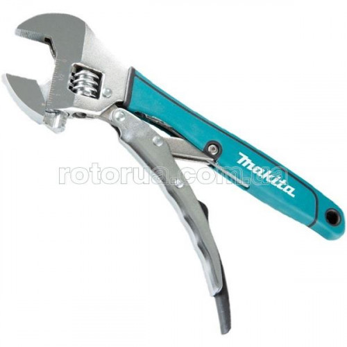 Розвідний ключ Makita 250 мм із фіксатором фото 1 — rotorua.com.ua