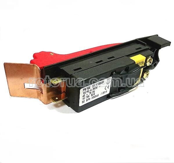 Кнопка PS 16E 02 04 болгарки Sparky MB 1010PA, MB 1400PA, MBA 2600P AVR — rotorua.com.ua