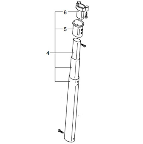 Телескопічний подовжувач рукоятки мінімийки Makita HW102 фото 1 — rotorua.com.ua