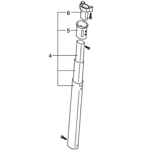 Телескопічний подовжувач рукоятки мінімийки Makita HW102 — rotorua.com.ua